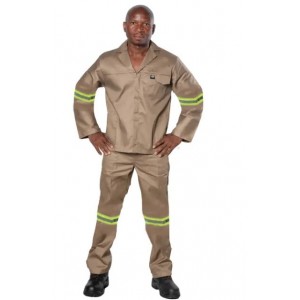 Vulcan Overall Ref Std 2PCE Khaki 32 Ches 28 Waist