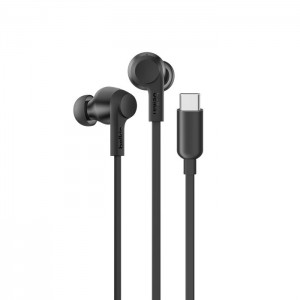 Belkin - SoundForm - ANC Earphones Wired with USB-C Connector- In-Ear Headphones with Microphone - Earbuds for iPhone 17- iPhone 16- iPad Mini- Galaxy S25- Google Pixel 10- Android- and More - Black