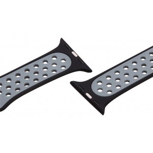 Apple Multi-colour Silicone Watch Strap 38mm-Black Gray