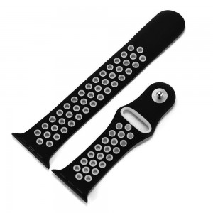 Apple Multi-colour Silicone Watch Strap 38mm-Black Gray
