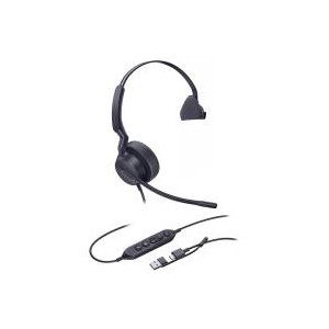 Yealink UH42 Mono USB Headset- USB-C With USB-C/A Adapter- Teams Certified