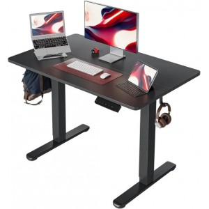 Elite Height Adjustable Desk -Black- Fine Living