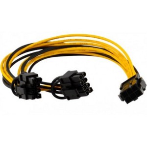 Microworld  6 Pin Female to 2x 8 Pin Male