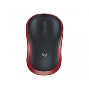 Logitech Wireless Mouse M185 (RED) Nano USB receiver 3 buttons optical tracking with wheel 10m range