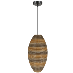 METAL &amp; RATTAN PENDANT 1X60W ES
