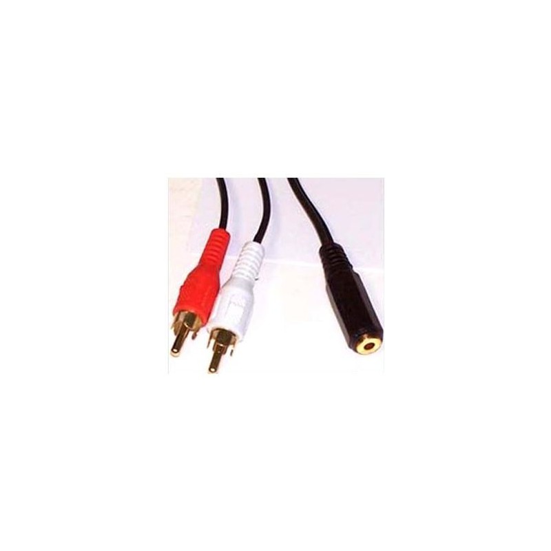 Unbranded RCA004  RCA to Female 3.5 mm Stereo Cable 1.8m Long