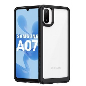 Tuff- Luv - Slim Hybrid Shock Absorbent Case - Compatible with the Samsung Galaxy A07 - Black