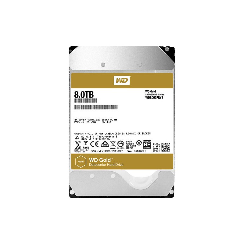 Western Digital WD8003FRYZ  8TB Gold 7200 rpm SATA III 3.5" Internal Datacenter HDD 