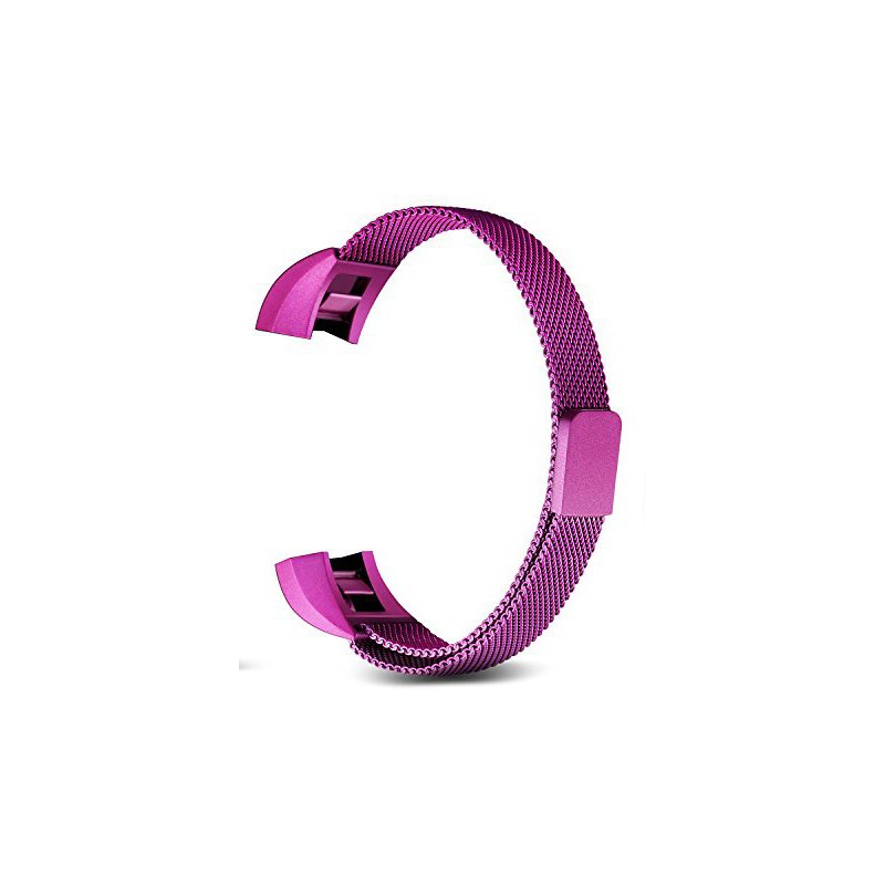 Fitbit Alta Stainless Steel Magnetic Milanese Loop Watch Strap - Purple, Small