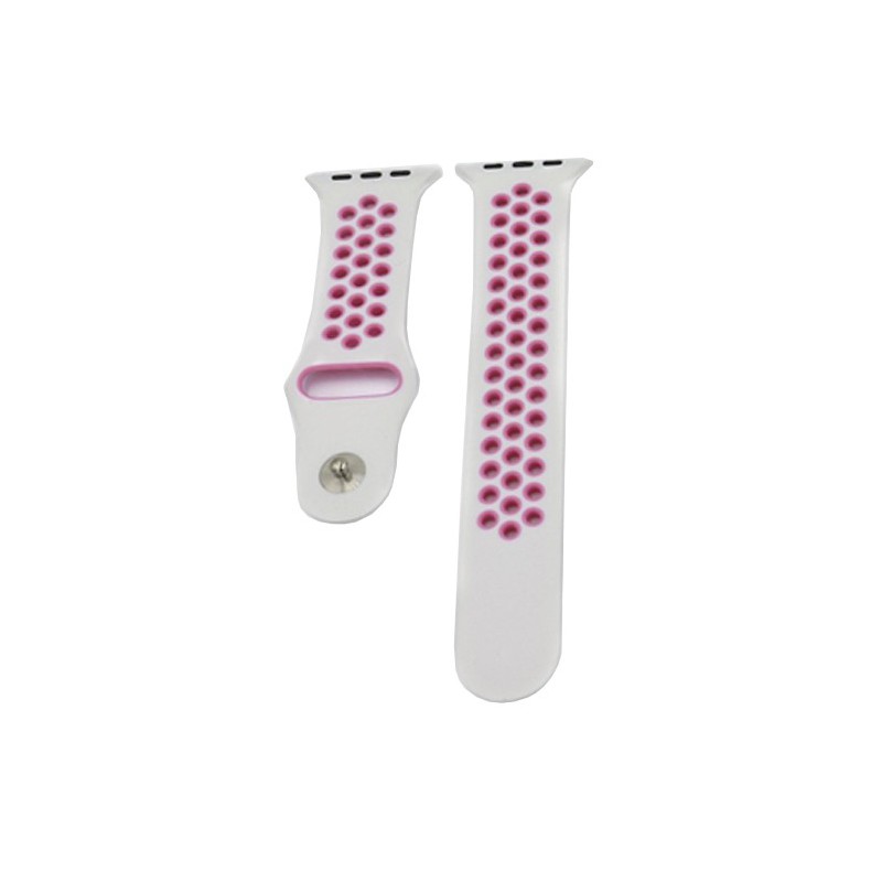 Apple Multi-colour Silicone Watch Strap 42mm-Navy White Pink