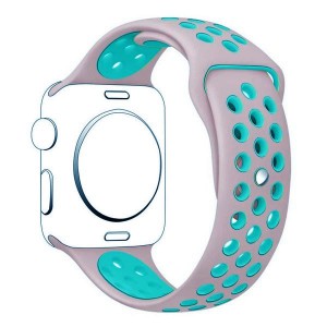 Apple Multi-colour Silicone Watch Strap 42mm-White, Pink