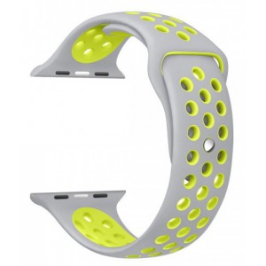 Apple Multi-colour Silicone Watch Strap 42mm-Grey Yellow