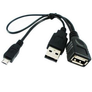 Microworld  USB (M) to (F)+(M)+ Micro (M) Cable