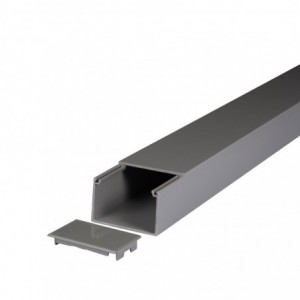 100x100mm Grey PVC Trunking- 3m length