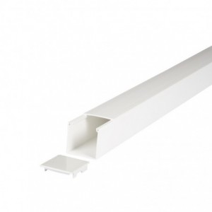 Stop End for 75x75mm White Trunking