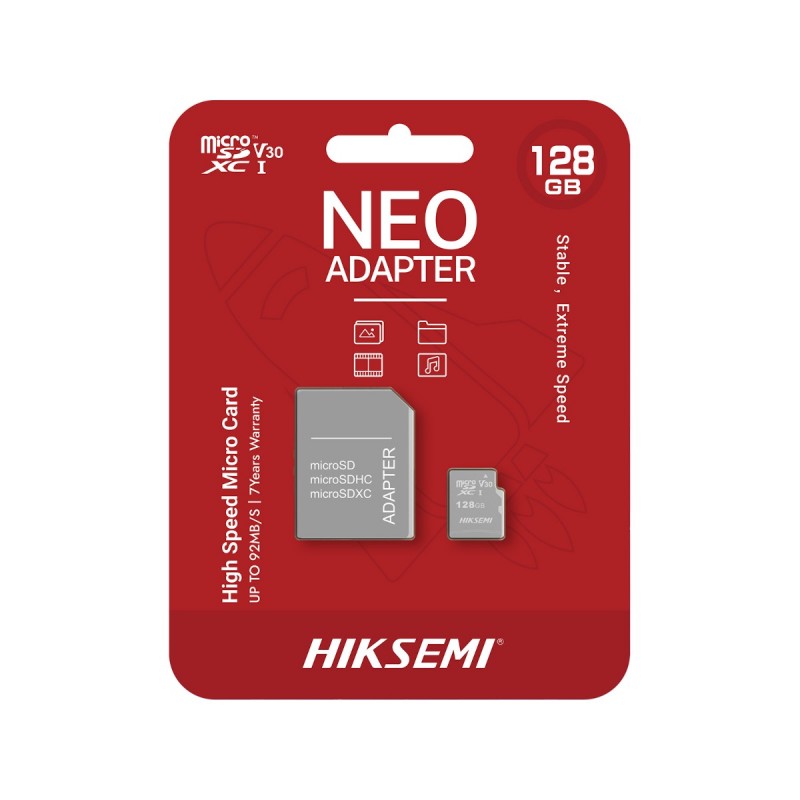 ミリス Hiksemi 128GB Micro SD Card + Adaptor - GeeWiz