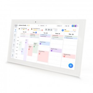 15.6-inch Wall Planner Digital Calendar &amp; Chore Chart - Full HD Smart Touchscreen Interactive Display Calendar for Family Schedules and Photos