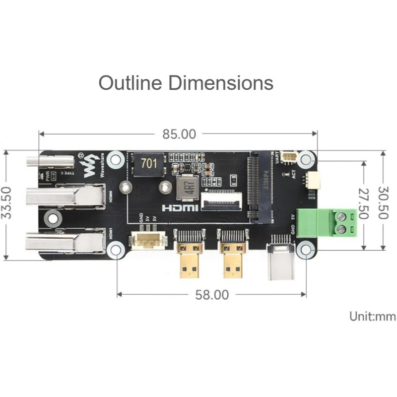 Multifunctional Adapter Compatible with Raspberry Pi 5 - GeeWiz