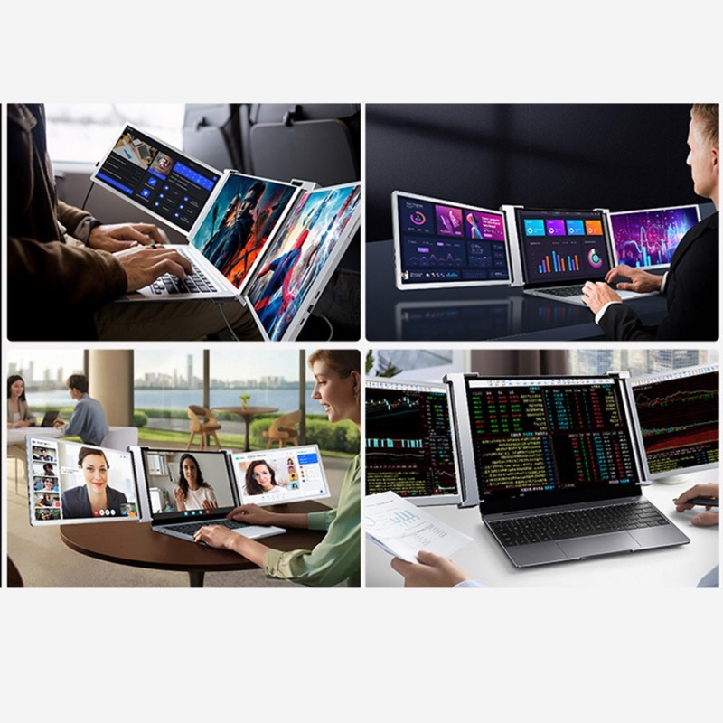 Dual Portable Monitors for Laptops - 14.1 inch / 1920x1080 - GeeWiz