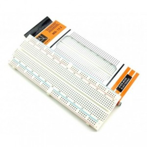 BREADBOARD 165x55mm 830 HOLES 2xPOWER RAILS MB-102