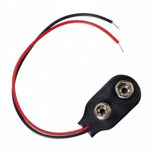 9V BATTERY CLIP I-LEAD STD TYPE 150mm LEAD - DEBULK 190306