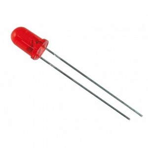 5MM ROUND RED DIFFUSED LED 700mcd 90-DEG - DEBULK SP1012022-22