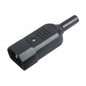C14 Iec Plug IN-LINE 10A 250AC W/SLEEVE K2416