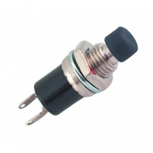Push Button Switch N.o. Spst 1A Black Solder M7 PBS-105 Black