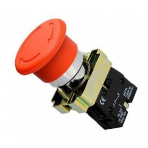 EMERGENCY STOP PUSH BUTTON MUSHROOM NC 22mm PB-ADP2-BS542