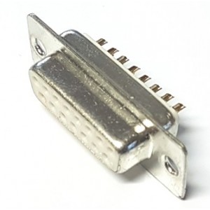 Socket D-SUB 15W Panel Mnt Solder Str Metal DB-15S