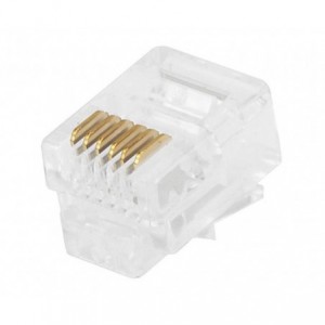RJ12 Modular Plug 2 Prong 6P6C - Debulk RJ12-PLUG2