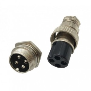 M16 4W MINI-MIC-PLUG And Socket Connector Set GX16-A-4PS