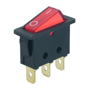 ROCKER SWITCH SPST 11x30 RED ILU B120E-RD