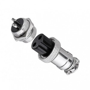 M16 2W MINI-MIC-PLUG And Socket Connector Set GX16-A-2PS