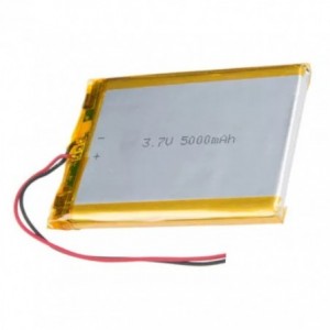 LITHIUM POLYMER BATTERY 3V7 5000mAh WITH BMS- 65x55x9mm 955565