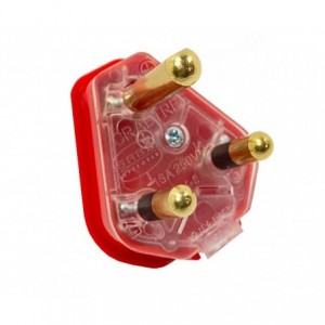 Plugtop Dedicated 16A 250V Red - 1 Screw 1054RDP