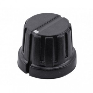 KNOB PLA BLK RND LIN 21x16x6.4 S8878-BK