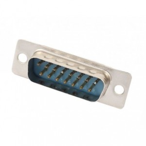 Plug D-SUB 15W Solder Panel Mnt Metal DB-15P