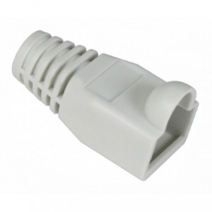 BOOT RJ45 RND CAB L-GY BUBBLE 28mm FOR 6.3mm CABLE - DEBULK RJ45SRB-LGREY