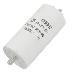MOTOR RUNNING CAPACITOR 12uF 450VAC STUD+4T 40x70 CBB60-E-12UF-450VAC