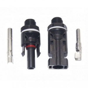 PANEL MOUNT SOLAR CONN. SET PLUG &amp; SOCKET WITH NUTS MC4-PM-SET