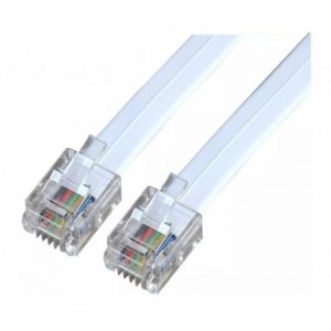 RJ12 TO RJ12 LEAD 1.5m long 1:1 VARIOUS COLOURS RJ12-1.5M