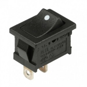 ROCKER SWITCH MINI SPST 13x19 (ON)-OFF B100GX