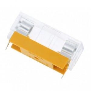 FUSE HOLDER 5x20 PCB WITH CLEAR COVER - DEBULK 210552