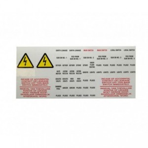 DISTRIBUTION BOARD SELF ADHESIVE LABEL 218x95mm LA-DB-LABEL