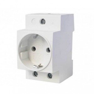 Din Rail Mount Socket Eu 2-P 10A/16A AC30-PT-316