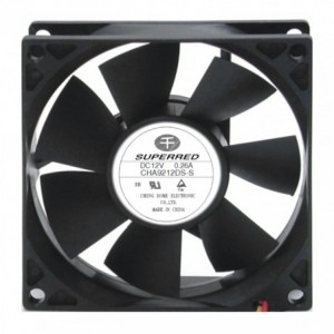 12VDC 0.26A AXIAL COOLING FAN 92sqx25mm SLV 51CFM LEAD CHA9212DS-S