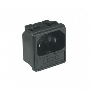 C14 IEC PLUG &amp; FUSE HOLDER PRESS FIT K24132