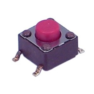 SMD TACTILE SWITCH 6x6mm H5mm RED DTSM-62R-V