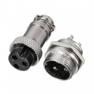 M16 3W MINI-MIC-PLUG And Socket Connector Set GX16-A-3PS